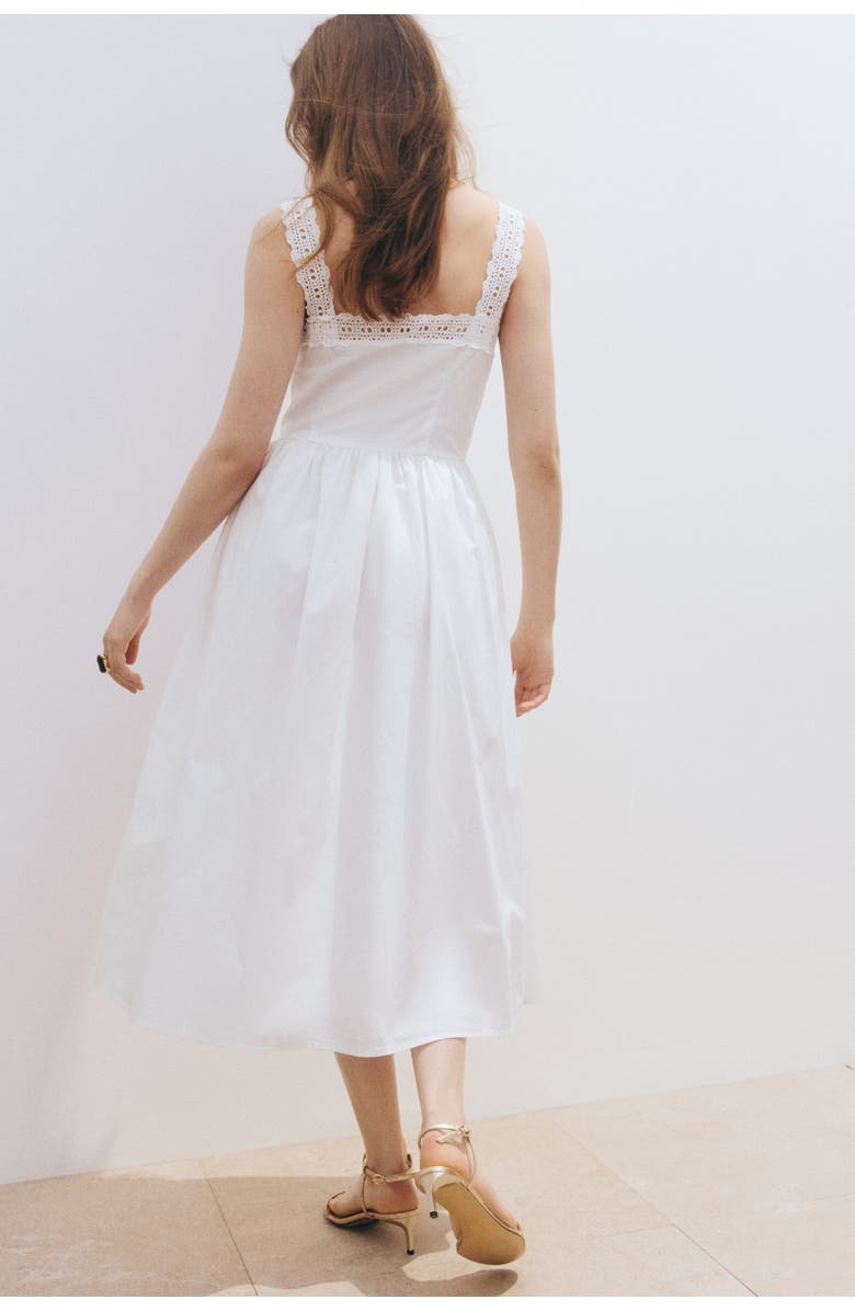 H&M Cotton dress with eyelet embroidery, Alternate, color, 