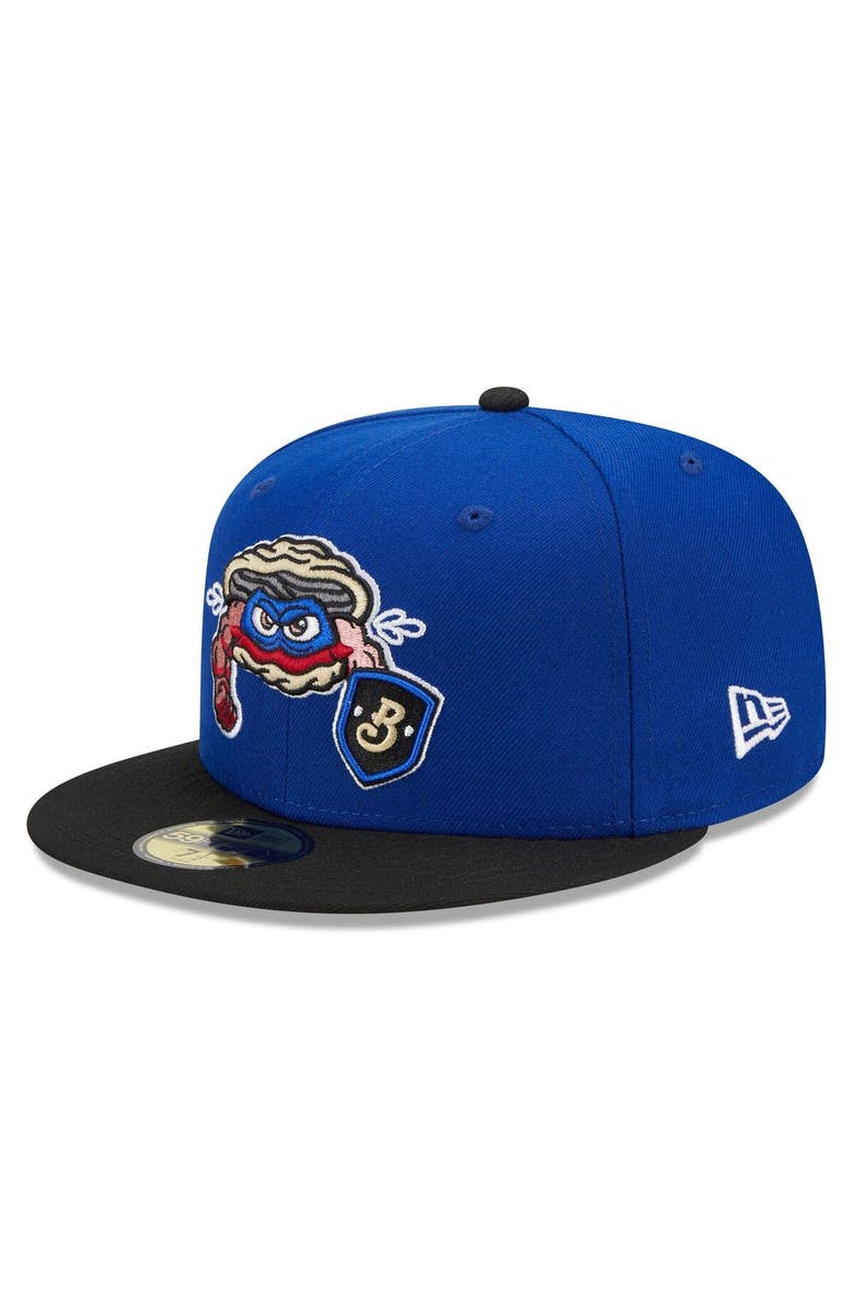 New Era Men's New Era Blue/Black Biloxi Shuckers Marvel x Minor League 59FIFTY Fitted Hat, Main, color, 