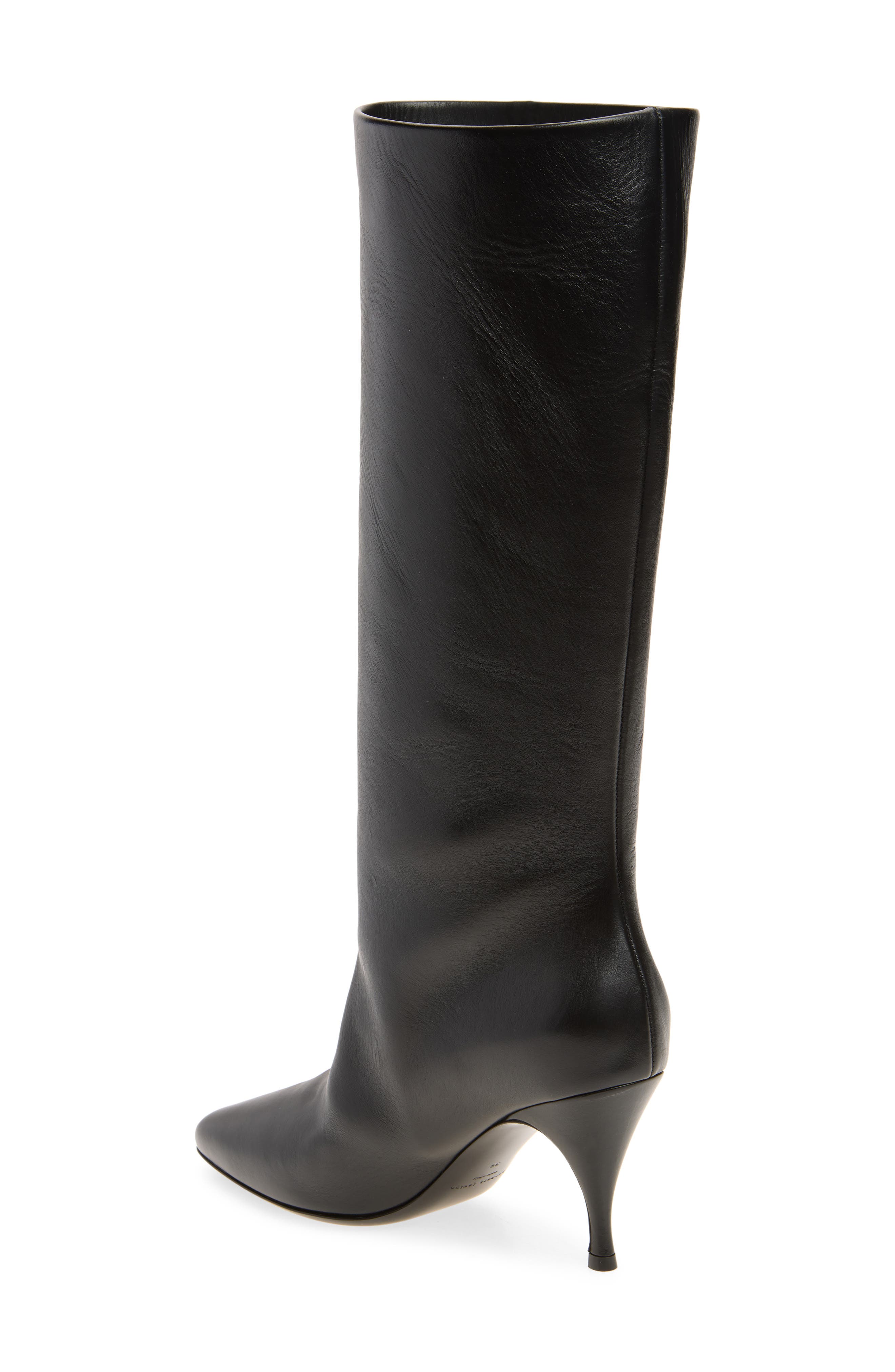 Silhouette Leather Tall Boot, Alternate, color, CALF BLACK