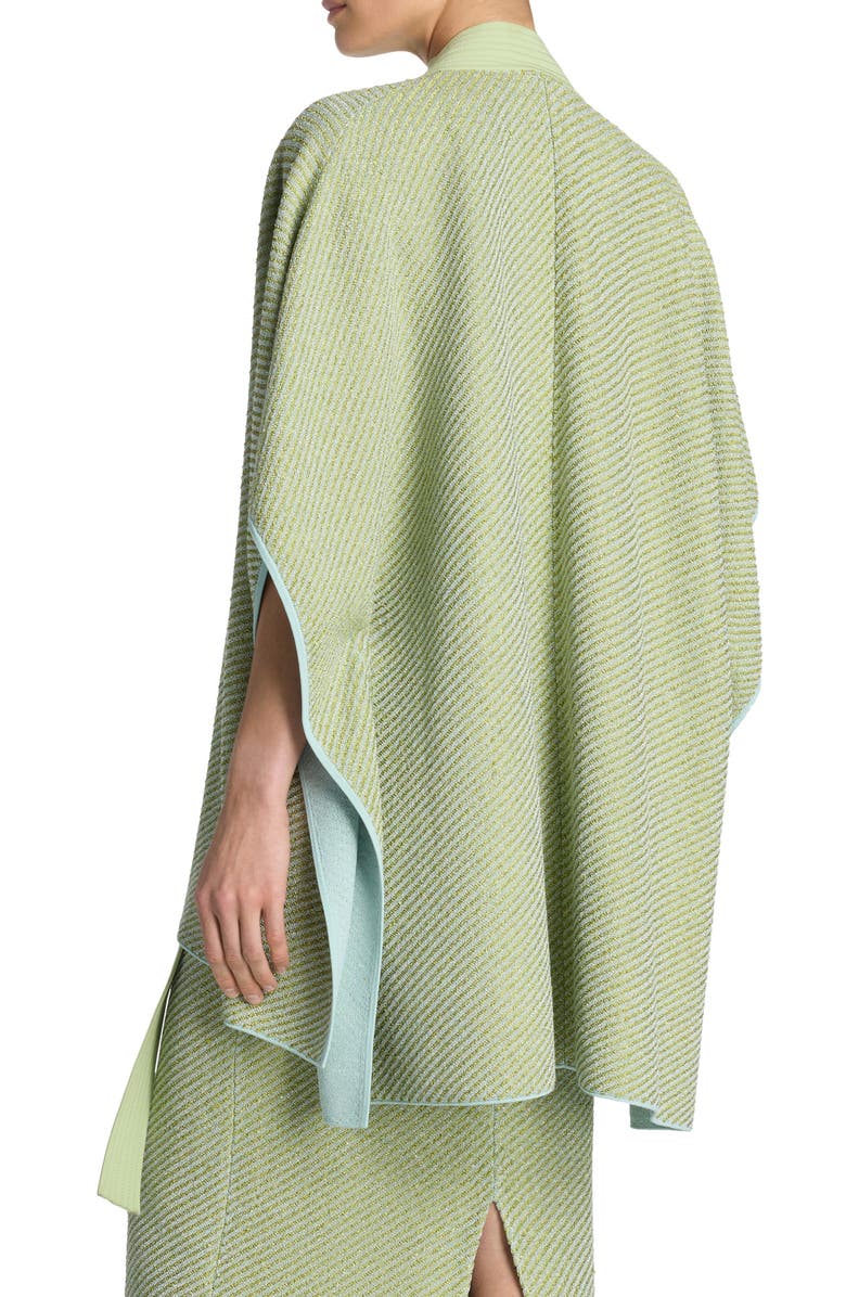 St. John Evening Sequin Twill Knit Cape, Alternate, color, 