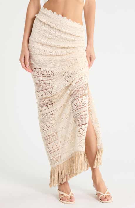 Bali Cotton Lace Midi Skirt