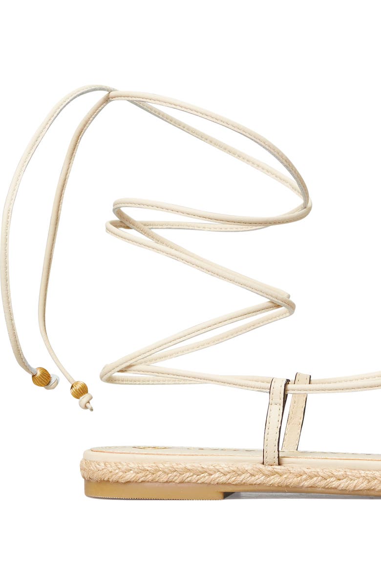 Tory Burch Basketweave Lace-Up Sandal, Alternate, color,