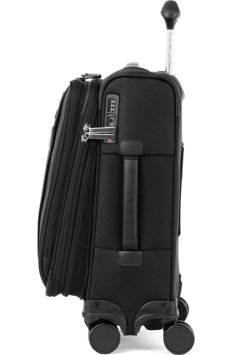 TRAVELPRO Versapack + Lightweight Softside Expandable 20" Compact Carry On Spinner Luggage, Alternate, color, Black