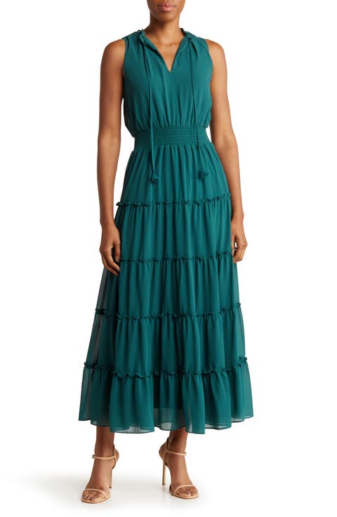 Sleeveless Tiered Maxi Dress