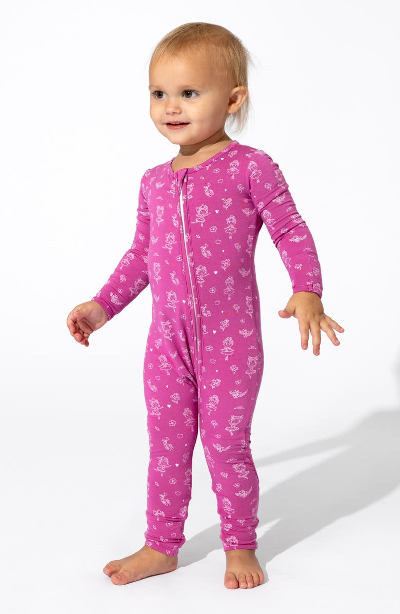 Bellabu Bear Ballerina Convertible Footie, Alternate, color, 