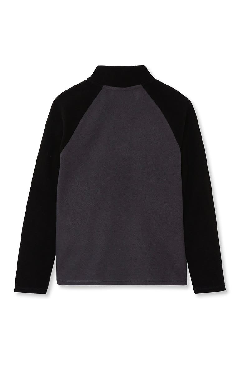 Kids Anyweather Fleece Quarter Zip Pullover, Alternate, color, Iron Gate/Black