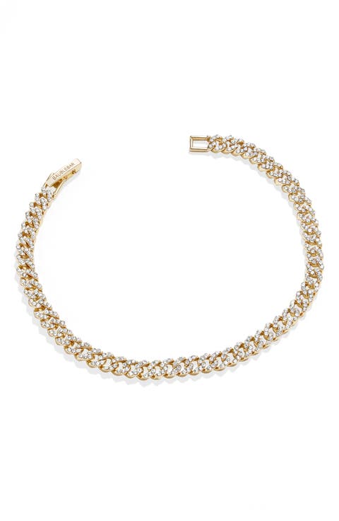 Miley Pavé Curb Chain Bracelet