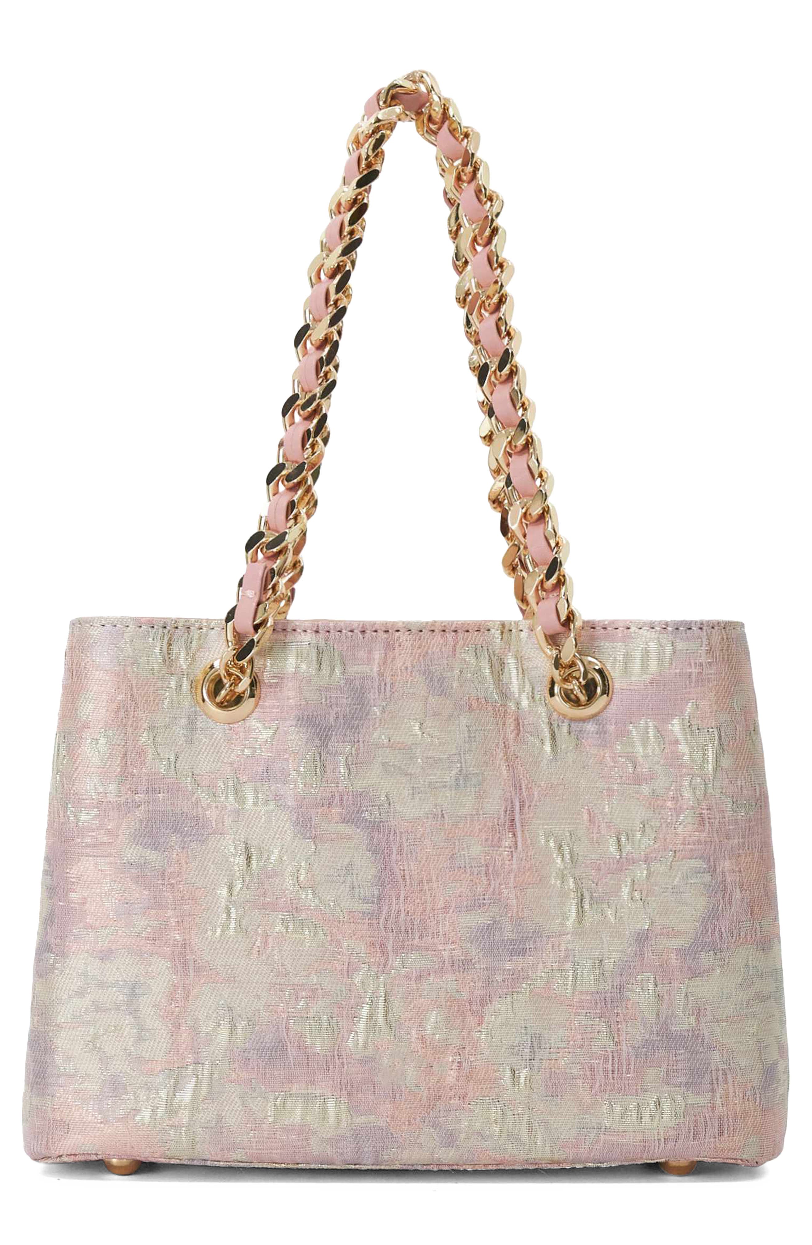 Dinidiemz Faux Leather Tote, Alternate, color, PINK