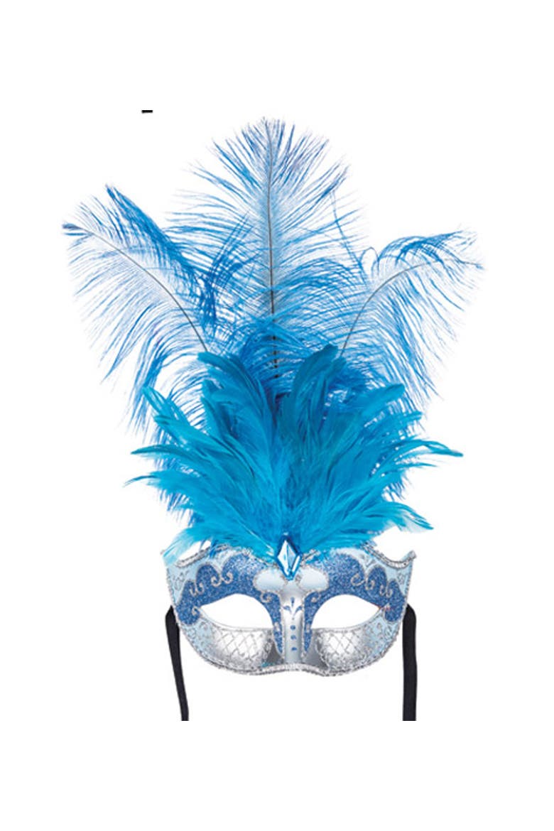 Top Feathered Costume Mask Assortment of 4, Alternate, color, Pink