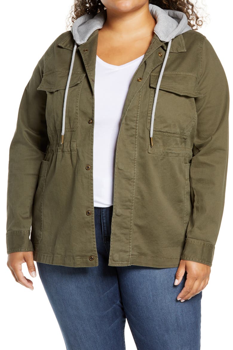 Hooded Utility Jacket, Main, color, OLIVE SARMA