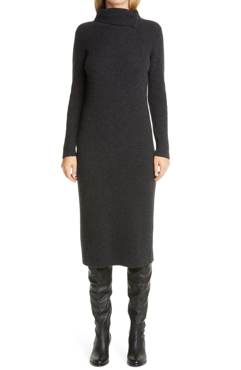 Fabiana Filippi Long Sleeve Wool, Silk & Cashmere Sweater Dress, Main, color,