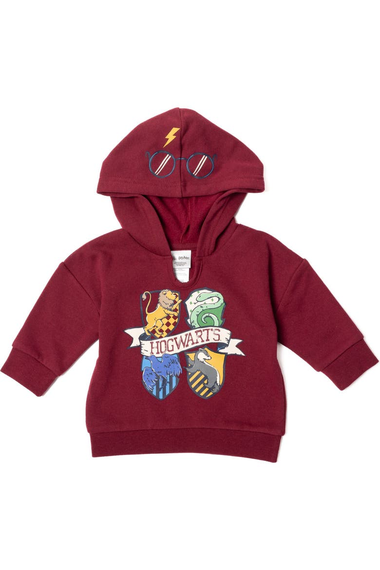 3-Piece Hoodie Bodysuit and Pants Set, Alternate, color, Maroon Oatmeal