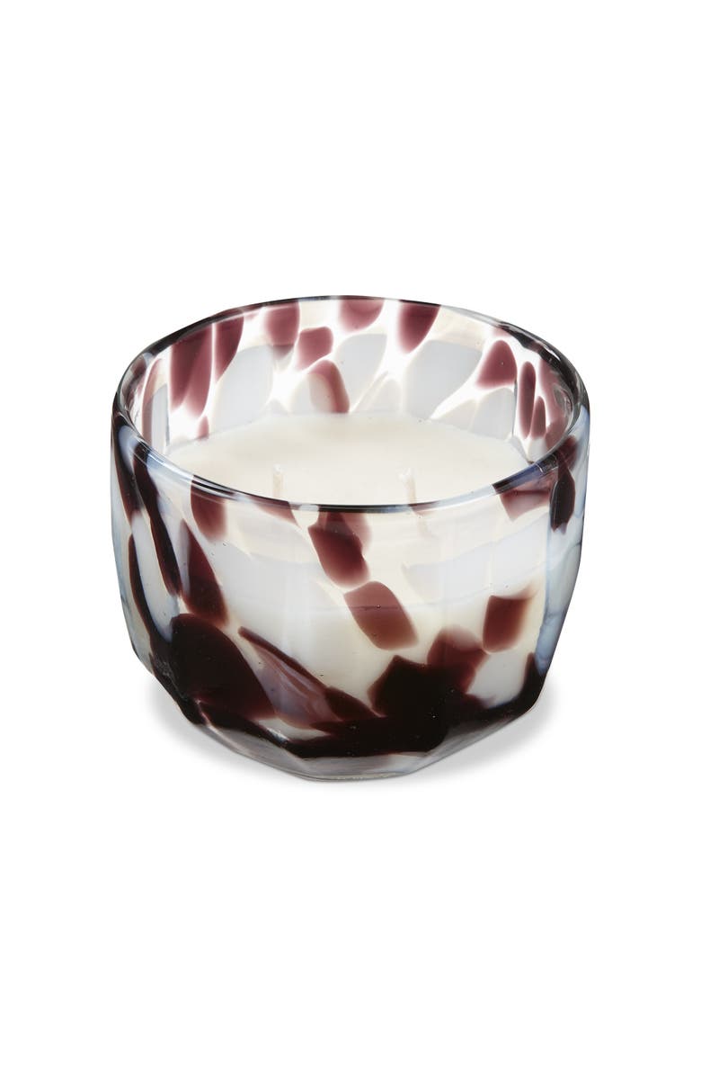 tag Wood Sage Bergamot Tortoise Candle Brown Glass Confetti, Main, color, Brown