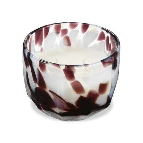 Wood Sage Bergamot Tortoise Candle Brown Glass Confetti