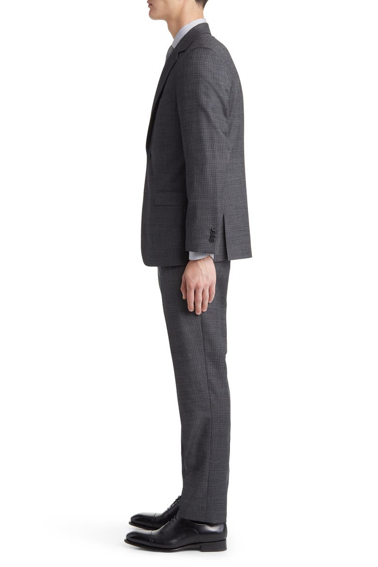 Norris Plaid Wool Suit, Alternate, color, GREY