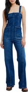 Free People Suns Out Denim Bootcut Jumpsuit