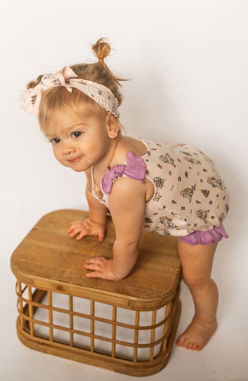 L'ovedbaby X Paddington Bear™ Organic Cotton Ruffle Bodysuit In Sweet Paddington