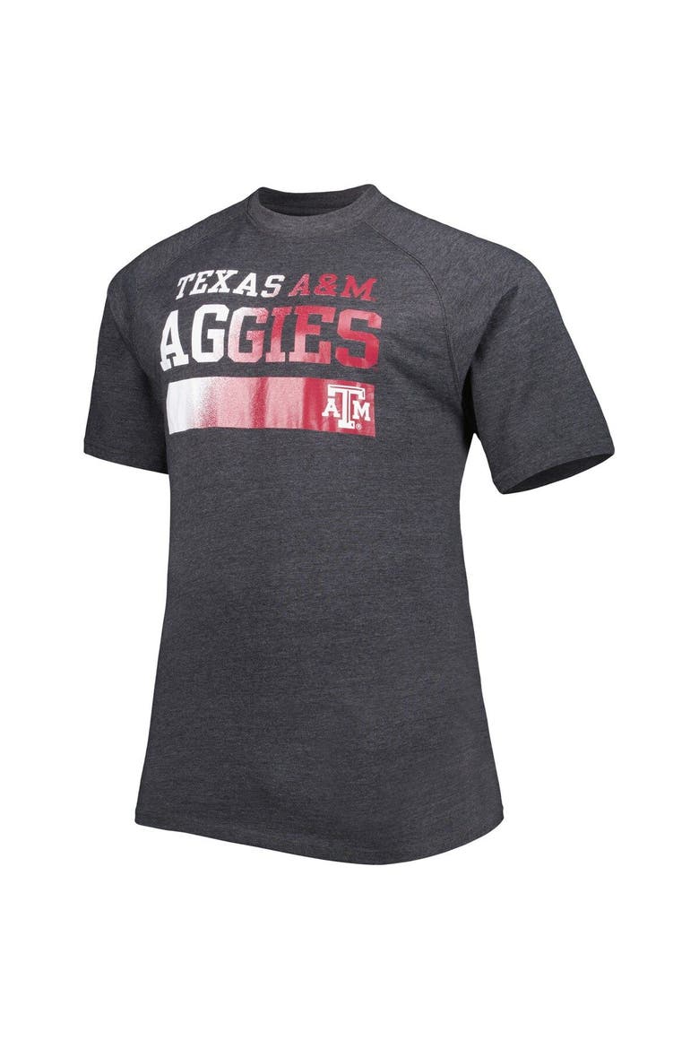 Men's Charcoal Texas A&M Aggies Big & Tall Raglan T-Shirt, Alternate, color, Charcoal