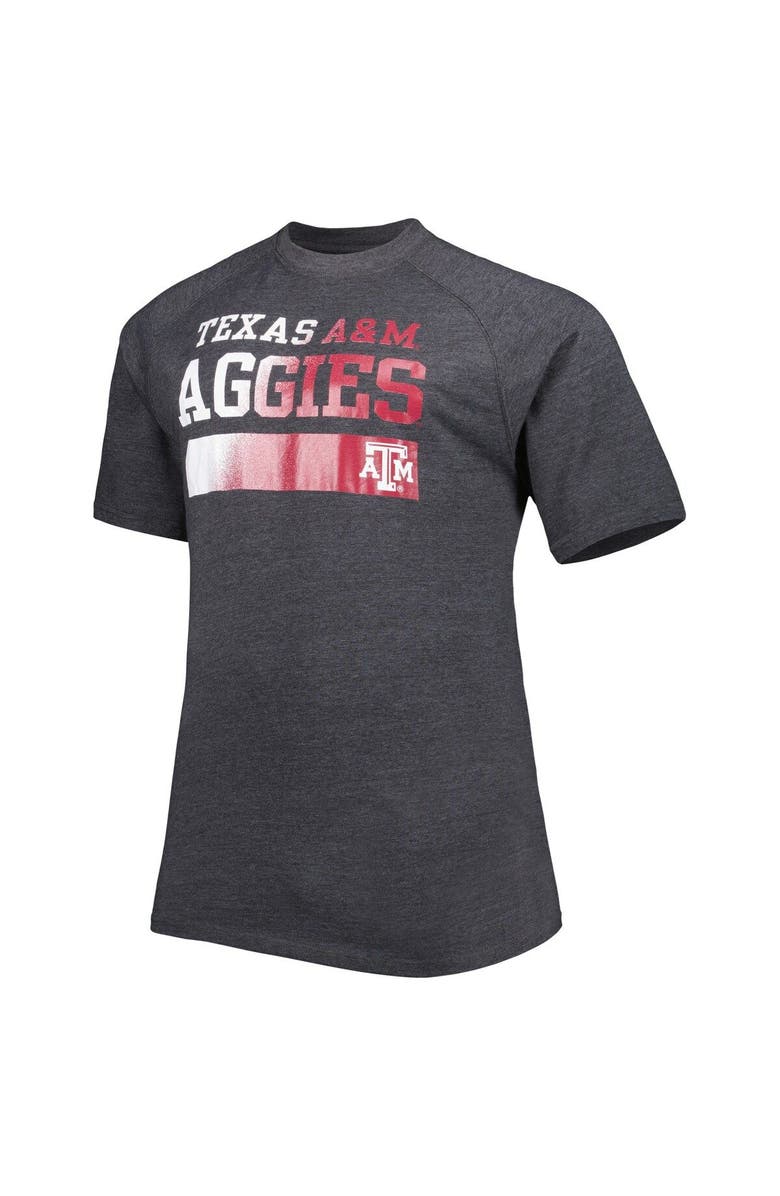 PROFILE Men's Charcoal Texas A&M Aggies Big & Tall Raglan T-Shirt, Alternate, color, Charcoal