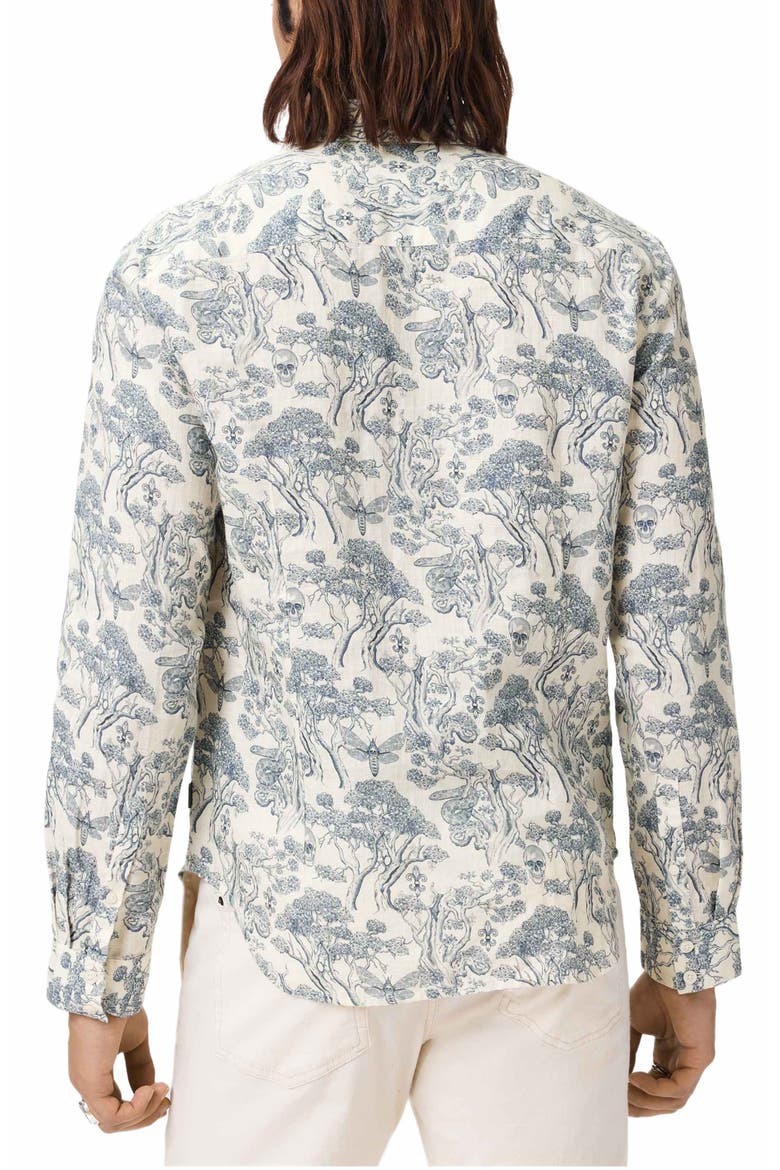 Ross Slim Fit Linen Button-Up Shirt, Alternate, color, IVORY