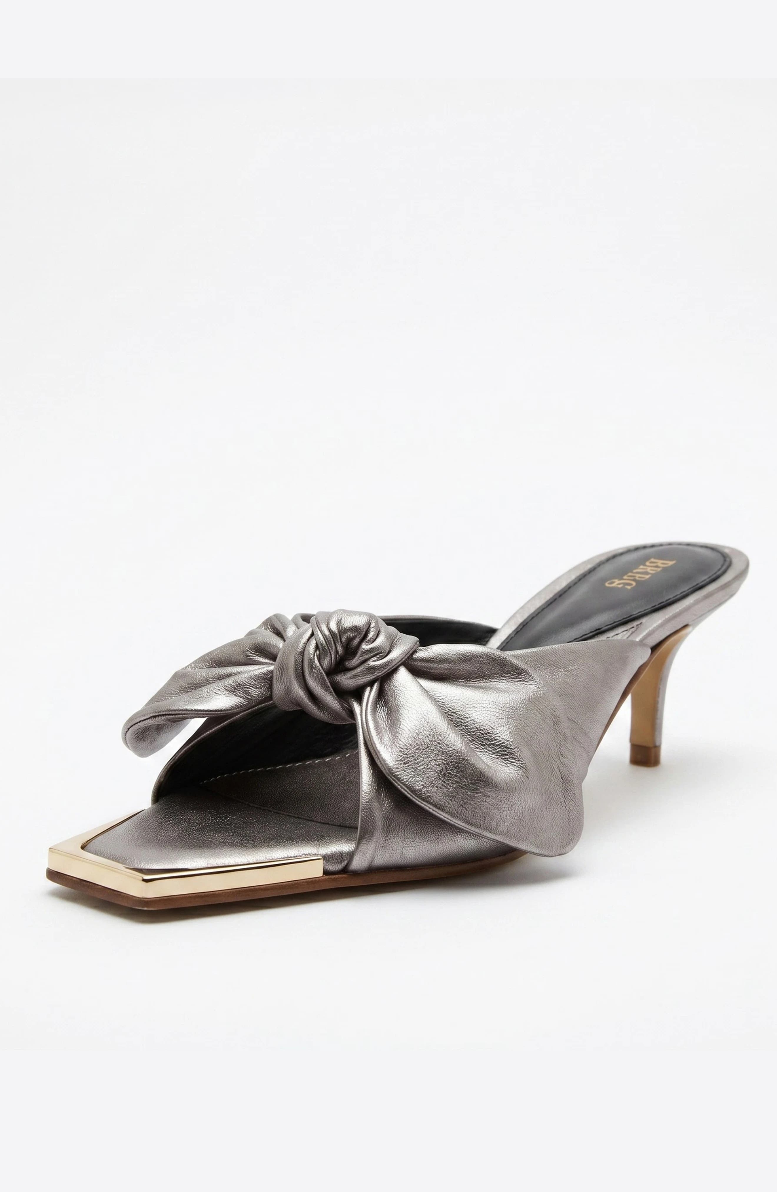 Brida Mule Kitten Heel Cosmos Silver, Alternate, color, Cosmos Silver