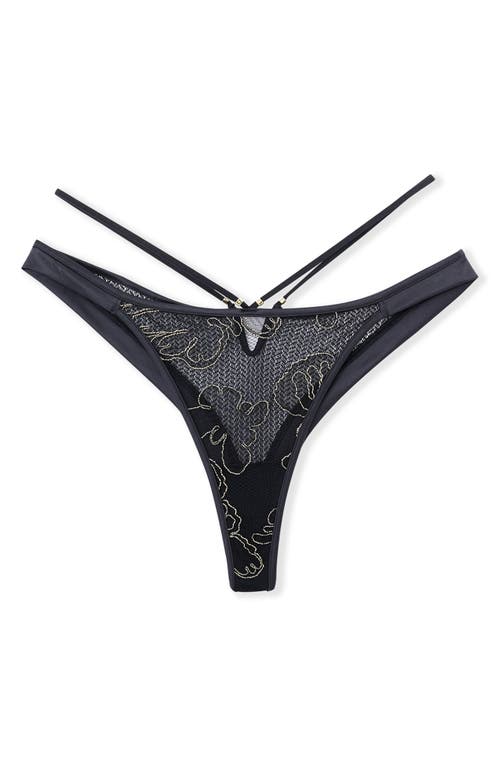 Etam After Midnight Tanga Thong In Black