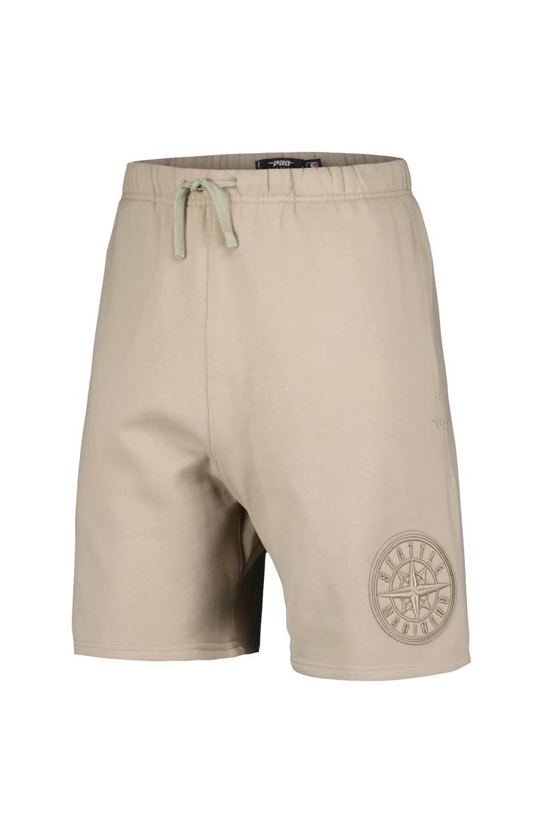PRO STANDARD Men's Pro Standard Khaki Seattle Mariners Neutral Fleece Shorts, Alternate, color, Khaki