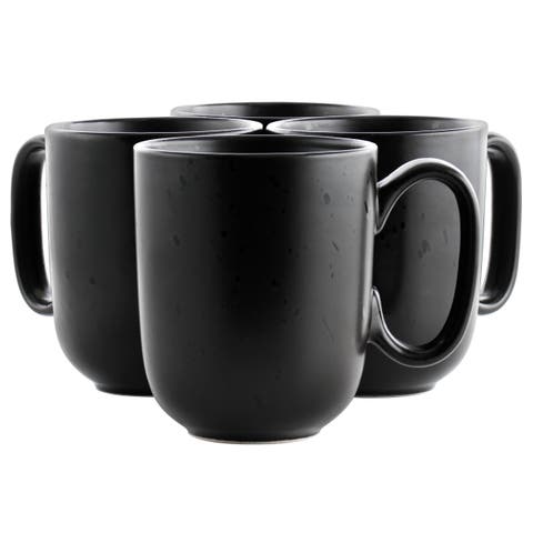 Landon 4 Piece 15 Ounce Round Stoneware Mug Set