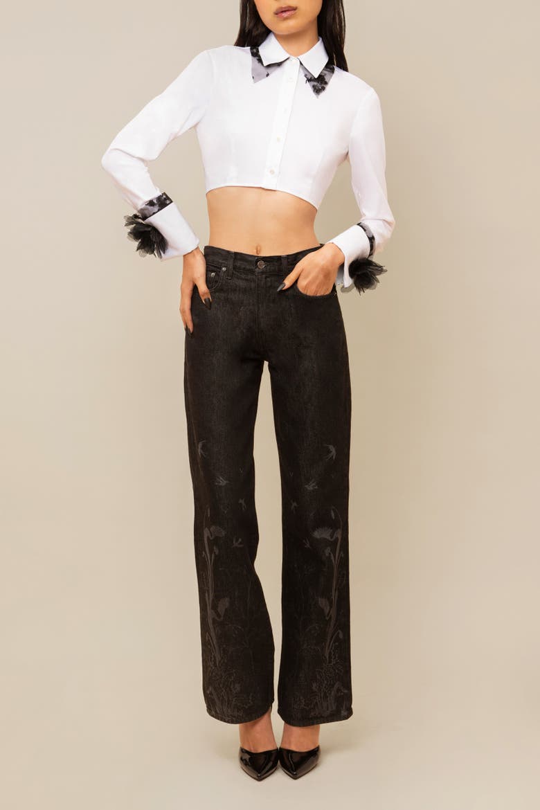 Tarot Relaxed Wide-Leg Dark Denim Jean, Alternate, color, Dark Denim