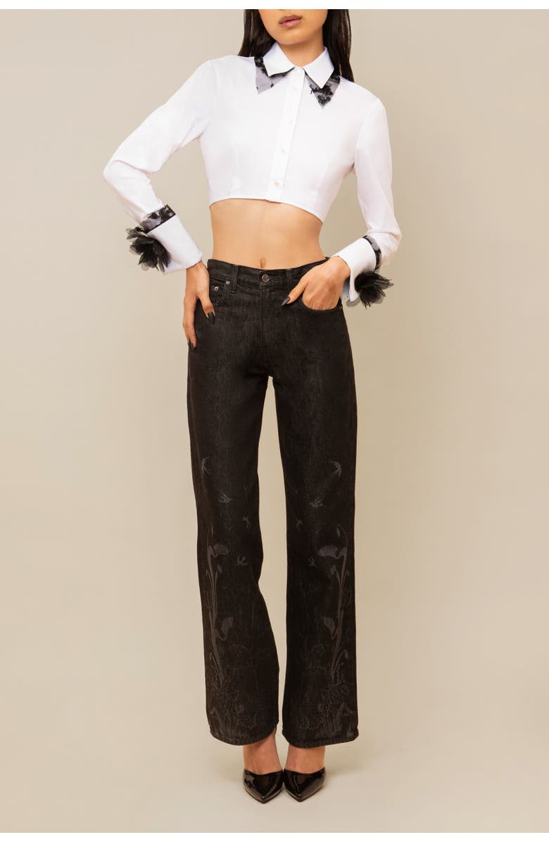 Contessa Mills Tarot Relaxed Wide-Leg Dark Denim Jean, Alternate, color, Dark Denim