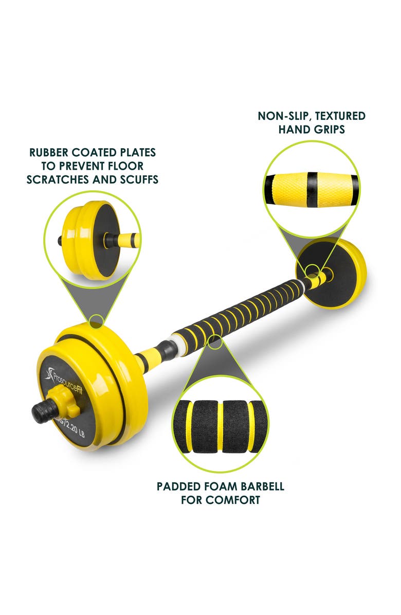 ProsourceFit Adjustable Dumbbells and Barbell Set, Alternate, color, 22 Lb