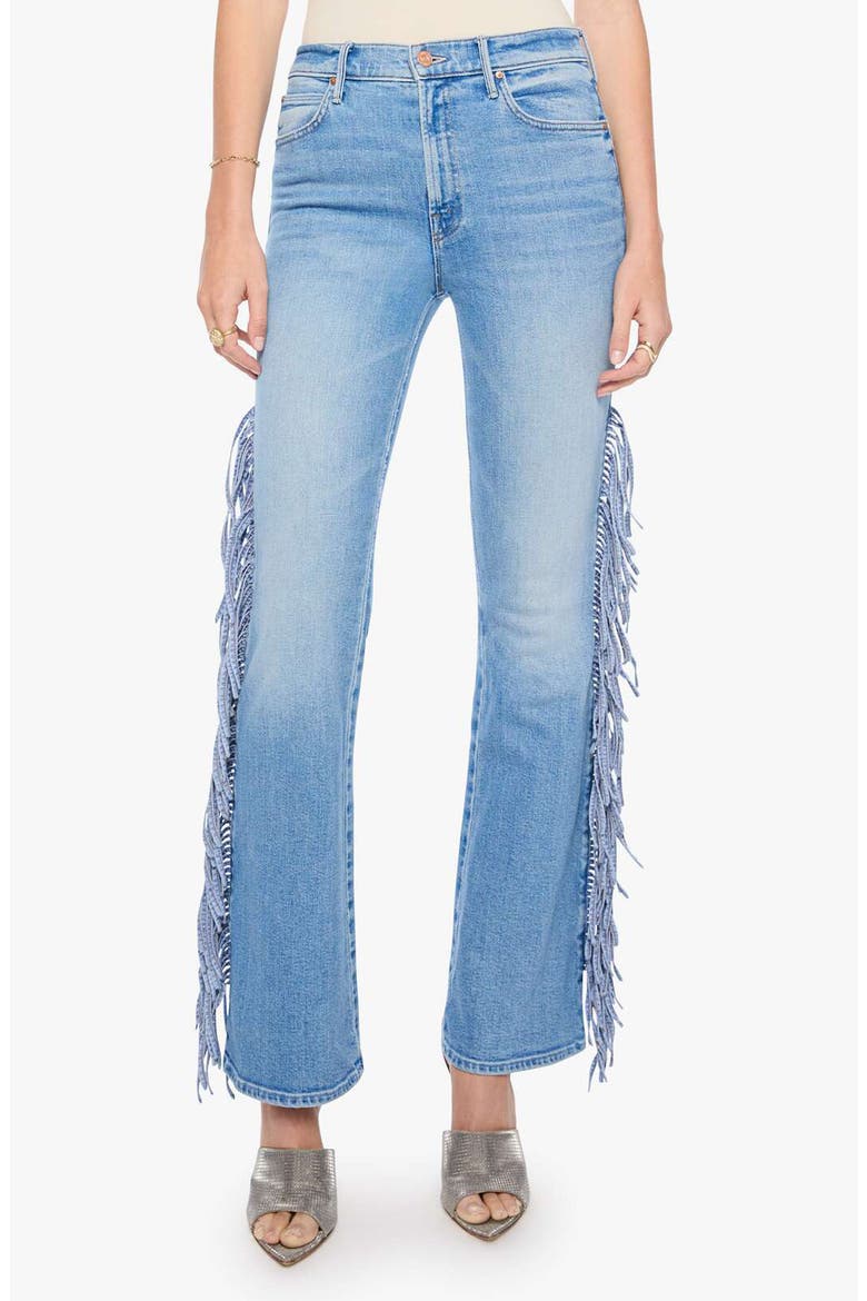 The Fringe Desperado Sneak High Waist Straight Leg Jeans, Main, color, SADDLE UP