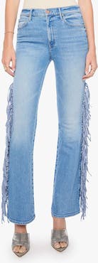 MOTHER The Fringe Desperado Sneak High Waist Straight Leg Jeans