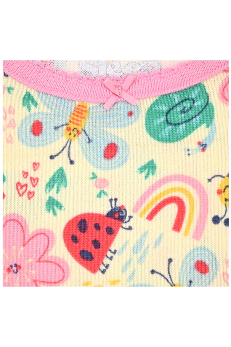 Kids' Insect Fitted Two-Piece Pajamas & Socks Set, Alternate, color, YELLOW MULTI