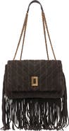 KARL LAGERFELD PARIS Lafayette Suede Fringe Shoulder Bag