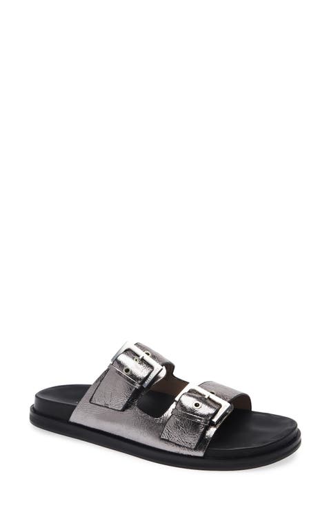 Mia Metallic Strap Sandal (Women)
