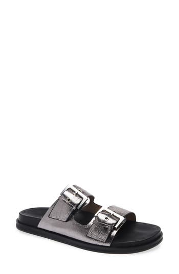 Shop Allsaints Mia Metallic Strap Sandal