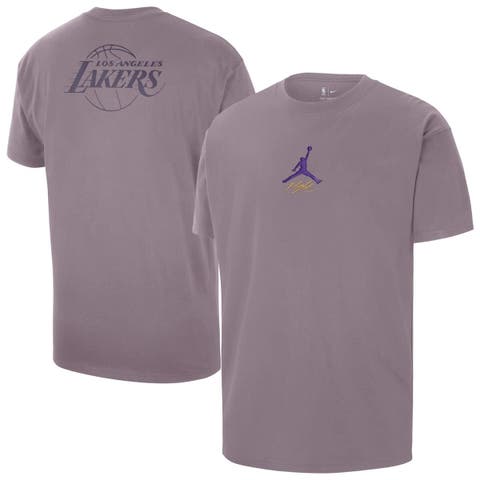 Men's Jordan Brand Purple Los Angeles Lakers Statement Edition Jumpman Flight Heavyweight T-Shirt