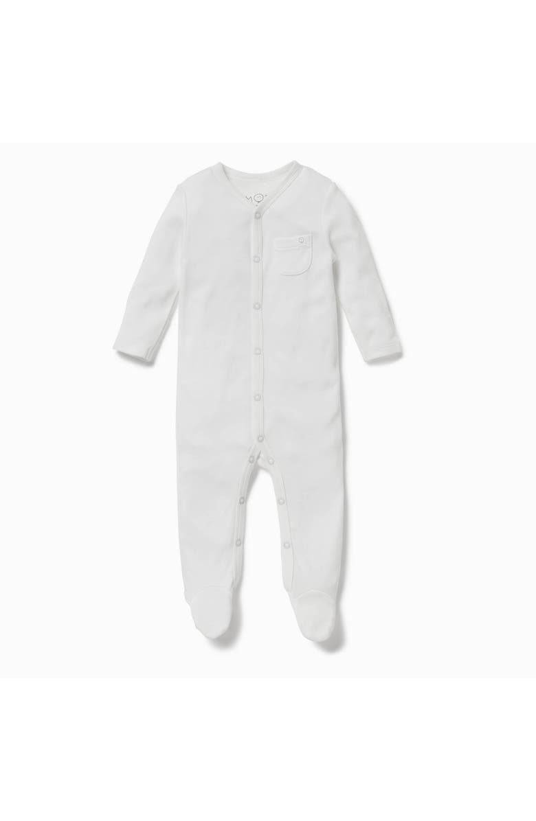 MORI Front Opening Sleepsuit, Main, color, White
