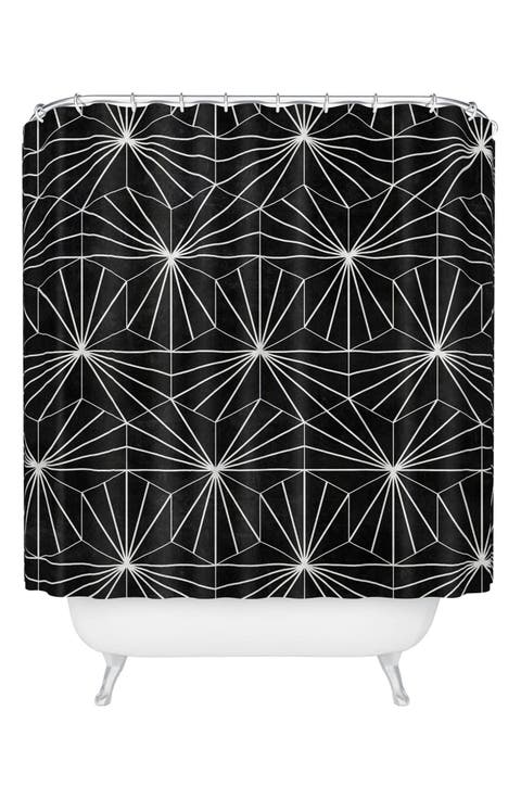 Hexagonal Pattern Shower Curtain