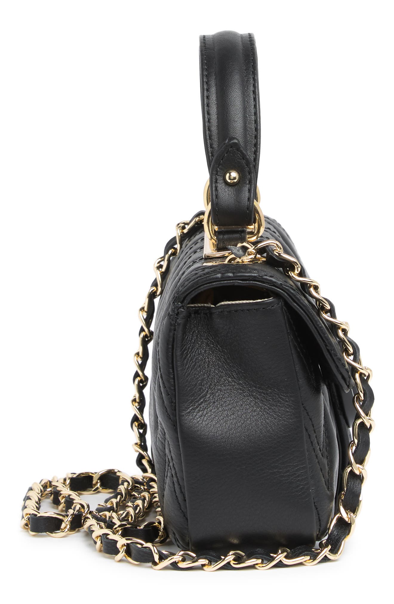 VALENTINO BY MARIO VALENTINO Poisson Plate Top Handle Crossbody Bag, Alternate, color, 