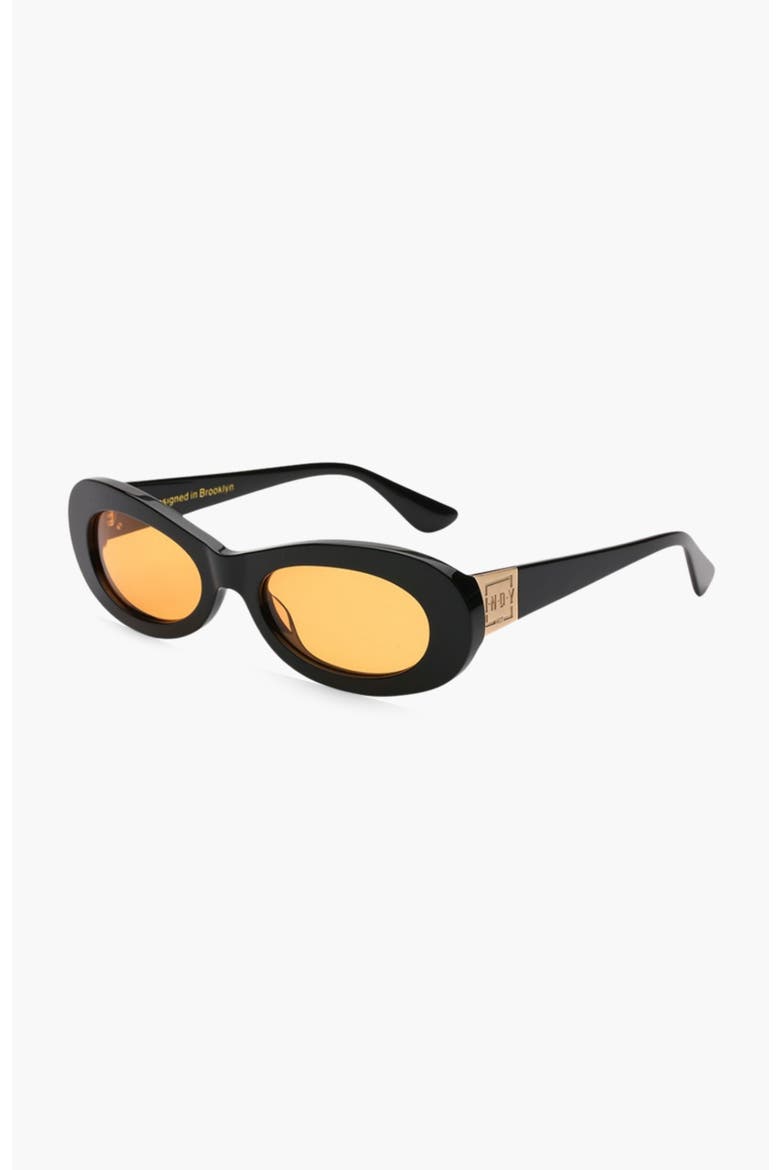 SoHo Oval Polarized Sunglasses, Alternate, color, Brown