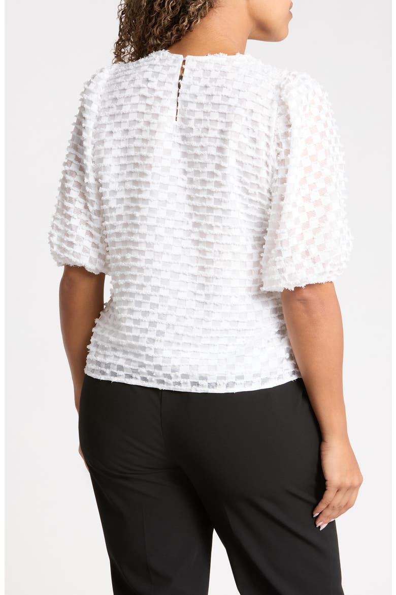 Textured Puff Sleeve Top, Alternate, color, WHITE