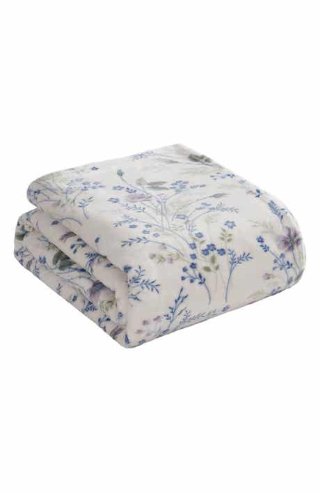Wildflower Faux Shearling Throw Blanket