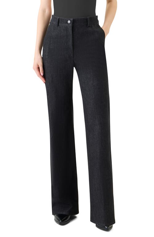 Akris Punto Celia High Waist Bootcut Jeans In Black
