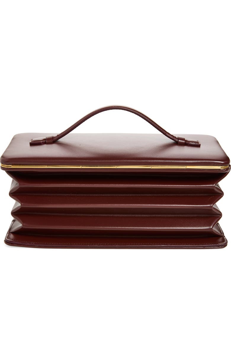 Victoria Beckham Concertina Leather Accordion Clutch, Alternate, color, Dark Burgundy