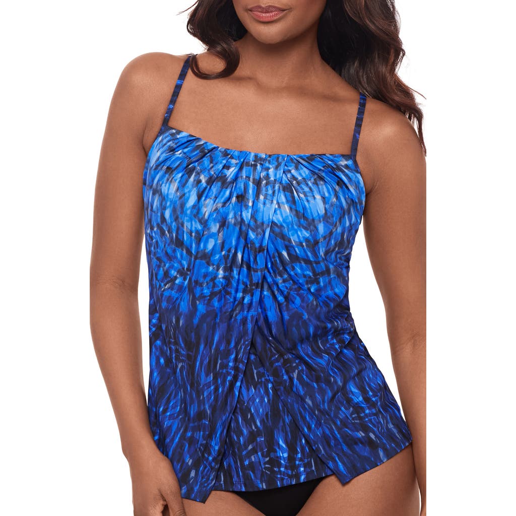 Shop Miraclesuit ® Paka Mayan Jubilee Tankini Top In Blue/black