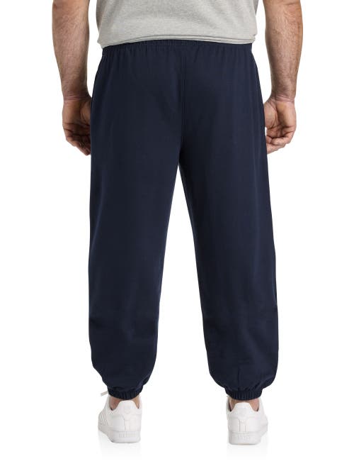 Champion Big & Tall Elasticized-hem Sweatpants In Navy
