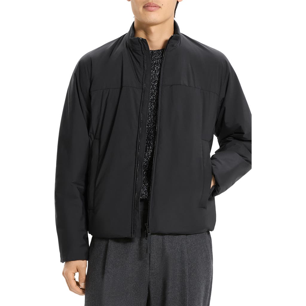 Theory Stand Collar Jacket In Motion Nylon In Black