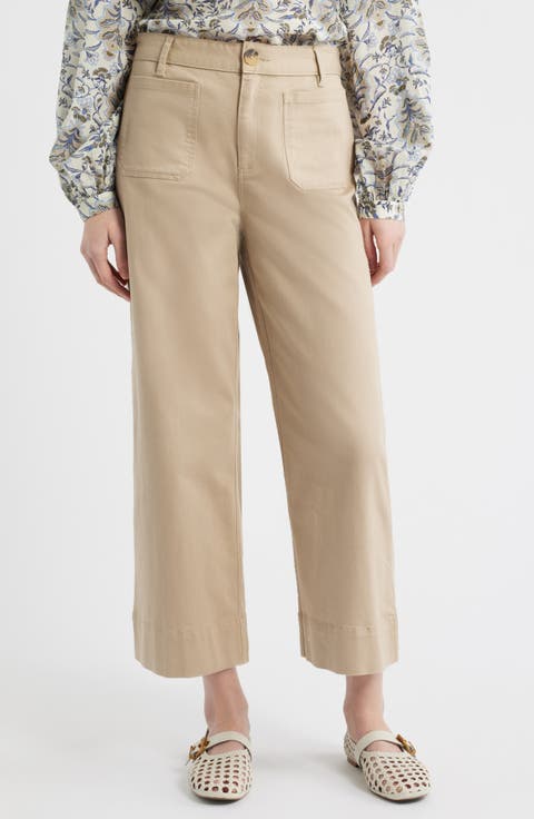 Patch Pocket Wide Leg Pants